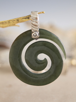 Jade Spiral Pendant